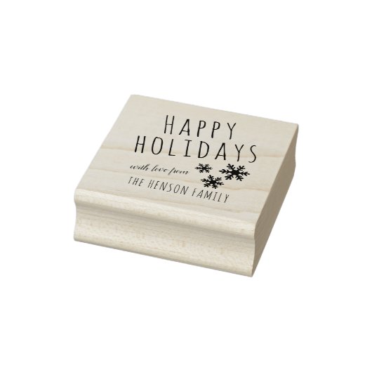 Tampons Encreurs Joyeux Jours fériés Script Snowflake Noël (Tampon)