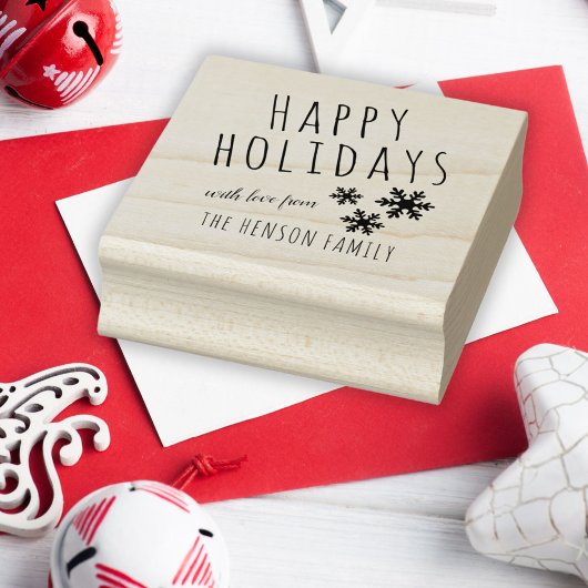 Tampons Encreurs Joyeux Jours fériés Script Snowflake Noël