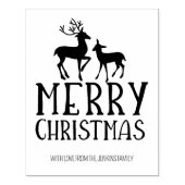 Tampons Encreurs Joyeux Noël aux cerfs modernes, grande famille (Impression)