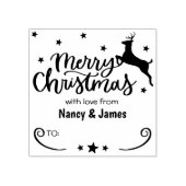 Tampons Encreurs Joyeux Noël avec amour de (coutume) Couple, (Impression)