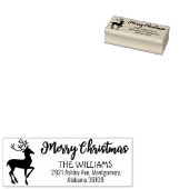 Tampons Encreurs Joyeux Noël avec (coutume) Adresse familiale, (Tamponné)