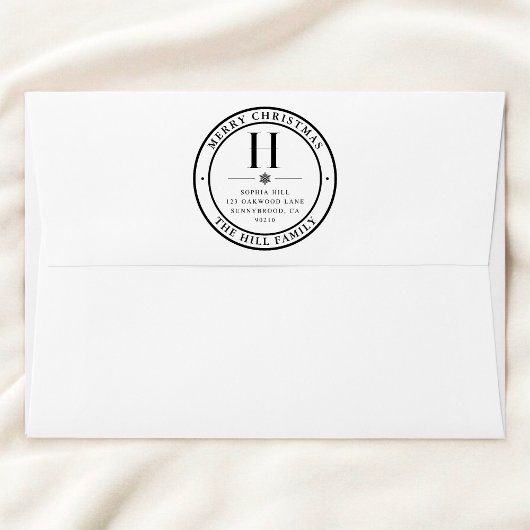 Tampons Encreurs Joyeux Noël Classic Monogramme Adresse