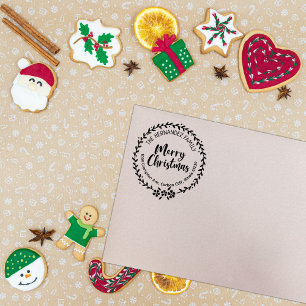 Tampons Encreurs Joyeux Noël, Custom Family Return Adresse