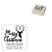 Tampons Encreurs Joyeux Noël, Custom Family Return Adresse (Tamponné)