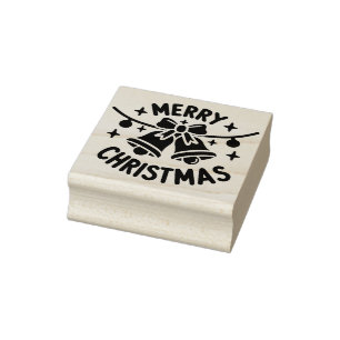 Tampons Encreurs Joyeux Noël Élégant Vacances d'hiver cloches