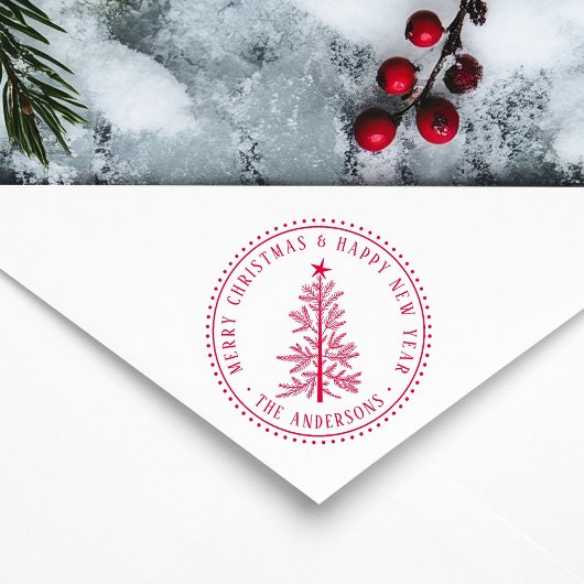 Tampons Encreurs Joyeux Noël et Bonne Année élégants