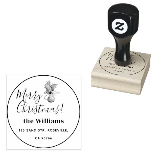 Tampons Encreurs Joyeux Noël Et Boules Brillantes (Tamponné)