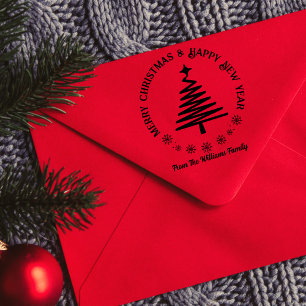 Tampons Encreurs Joyeux Noël et Joyeux arbre de Noël du Nouvel An