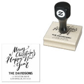 Tampons Encreurs Joyeux Noël et Joyeux Monogramme du Nouvel An (Tamponné)