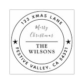 Tampons Encreurs Joyeux Noël Festif Adresse de vacances (Impression)