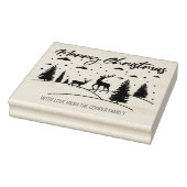 Tampons Encreurs Joyeux Noël Forêt de cerfs et d'arbres (Tampon)