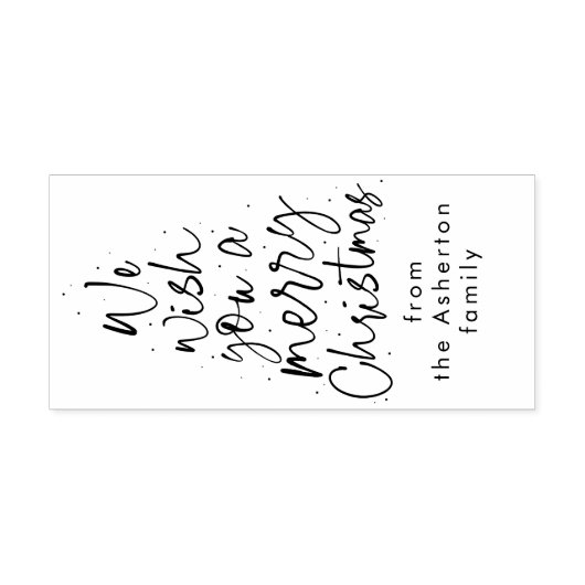 Tampons Encreurs Joyeux Noël fun script de vacances étiquette cadea (Impression)