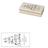 Tampons Encreurs Joyeux Noël fun script de vacances étiquette cadea (Tamponné)