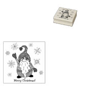 Tampons Encreurs Joyeux Noël Gnome avec des flocons de neige (Tamponné)