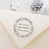 Tampons Encreurs Joyeux Noël Holiday Round Return Adresse