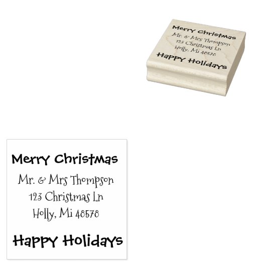 Tampons Encreurs Joyeux Noël, Joyeuses Fêtes (Tamponné)