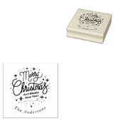 Tampons Encreurs Joyeux Noël Joyeux Nouvel An Moderne Élégant (Tamponné)