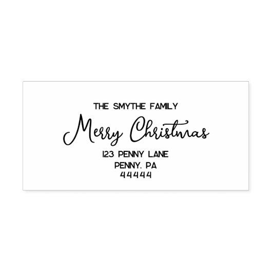 Tampons Encreurs Joyeux Noël manuscrit Script Timbre en caoutchouc (Impression)