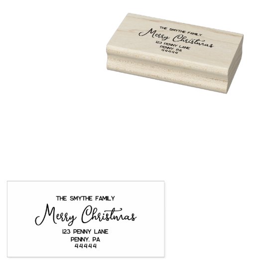 Tampons Encreurs Joyeux Noël manuscrit Script Timbre en caoutchouc (Tamponné)