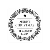 Tampons Encreurs Joyeux Noël moderne Nom de famille grec Meander (Impression)