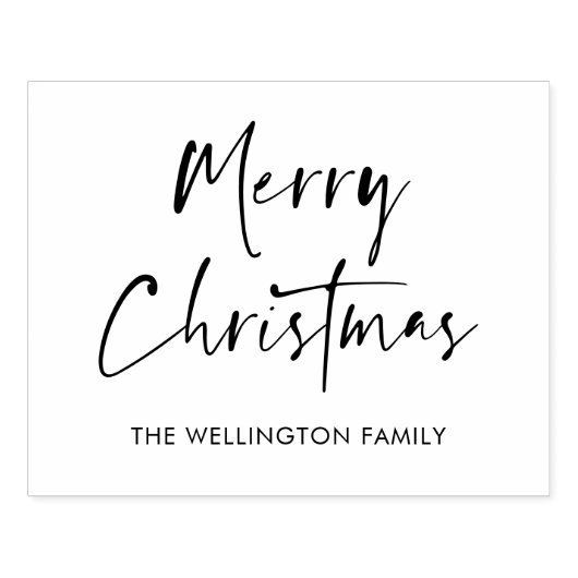Tampons Encreurs Joyeux Noël moderne Script cadeau famille envelopp (Impression)