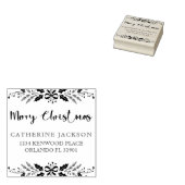 Tampons Encreurs Joyeux Noël moderne Script retour Adresse (Tamponné)