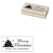 Tampons Encreurs Joyeux Noël Nom de famille Script Holiday (Tamponné)