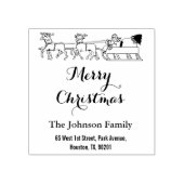 Tampons Encreurs Joyeux Noël personnalisés Nom de famille Adresse d (Impression)