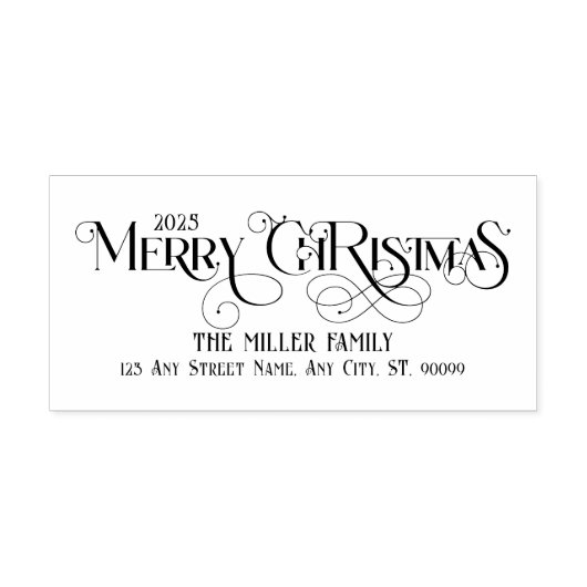 Tampons Encreurs Joyeux Noël Retro Typographie (Impression)