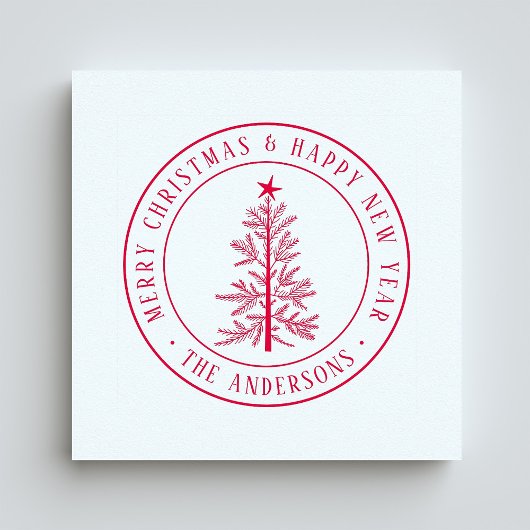 Tampons Encreurs Joyeux Noël rustique arbre de pin