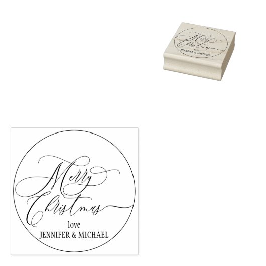 Tampons Encreurs Joyeux Noël Script Simple Amour (Tamponné)