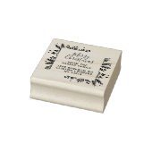Tampons Encreurs Joyeux Noël Script & Verdure Adresse de retour (Tampon)