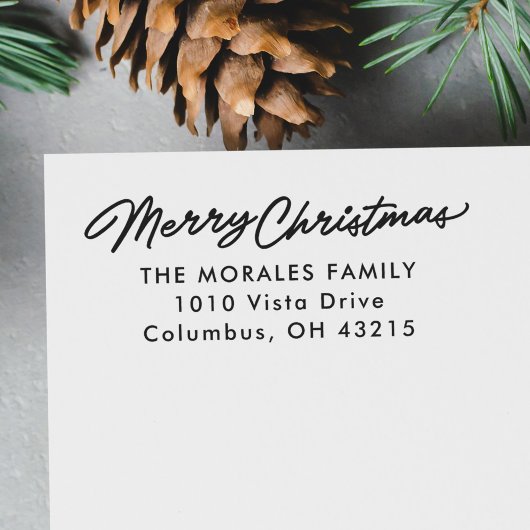 Tampons Encreurs Joyeux Noël simple adresse de retour de vacances