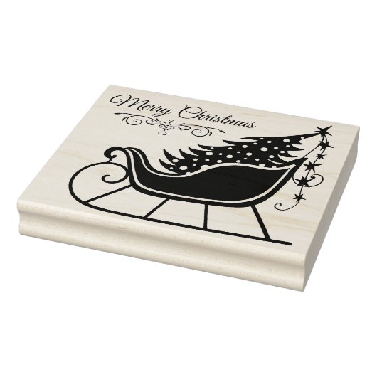 Tampons Encreurs Joyeux Noël Sleigh Tree Holiday (Tampon)