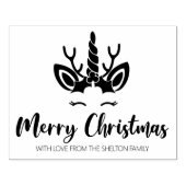 Tampons Encreurs Joyeux Noël Unicorne, Famille Grande (Impression)