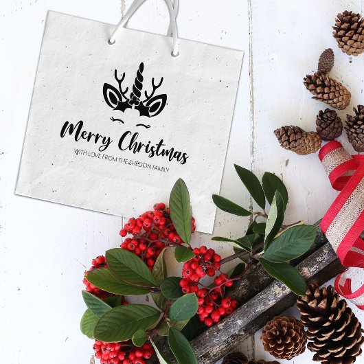 Tampons Encreurs Joyeux Noël Unicorne, Famille Grande