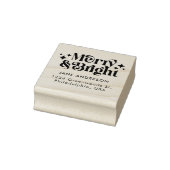 Tampons Encreurs Joyeux rétro moderne et bon nom Noël (Tampon)