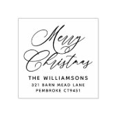 Tampons Encreurs Joyeux romantique Script de Noël Retourner l'adres (Impression)