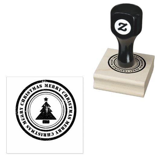 Tampons Encreurs Joyeux sapin de Noël (Tamponné)