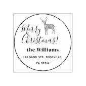 Tampons Encreurs Joyeux script de cerfs de Noël (Impression)