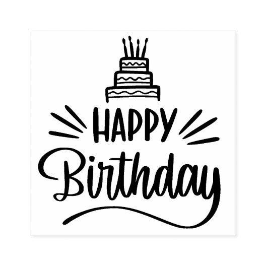 Tampons Encreurs Joyeux timbre en caoutchouc d'anniversaire (Impression)