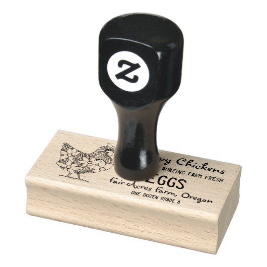 Tampons Encreurs Joyeux Timbre en carton d'oeufs de poulets (Tampon)