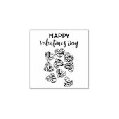 Tampons Encreurs Joyeux Valentines Day Cute Chic Zebra Coeur rayé (Impression)