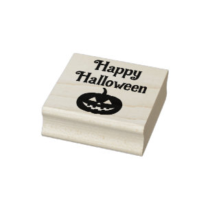 Tampons Encreurs Joyeux visage de Jack-o'-lantern Halloween