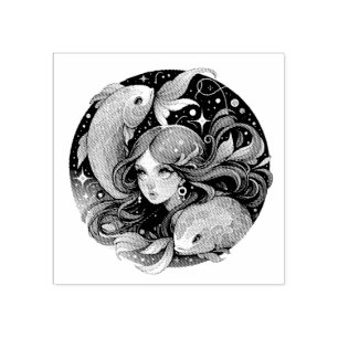 Tampons Encreurs Juste une fille de pisces Horoscope