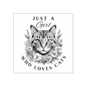 Tampons Encreurs Juste une fille qui aime les chats (Impression)