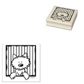 Tampons Encreurs ©️ Kim Niles KiniArt Westie Timbre en caoutchouc (Tamponné)