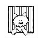 Tampons Encreurs ©️ Kim Niles KiniArt Westie Timbre en caoutchouc (Impression)