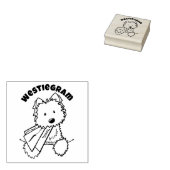 Tampons Encreurs ©️ Kim Niles KiniArt Westie Timbre en caoutchouc (Tamponné)