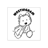 Tampons Encreurs ©️ Kim Niles KiniArt Westie Timbre en caoutchouc (Impression)